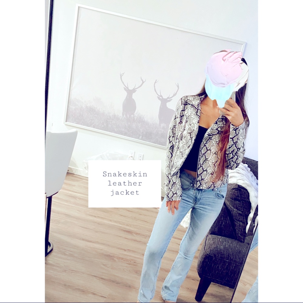 Snakeskin pattern jacket